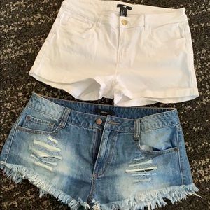 2 jean shorts